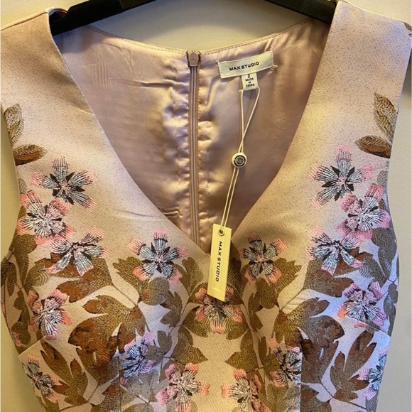 BNWT Max Studio Size 2 blush rose satin pink dress - Picture 4 of 4